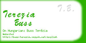 terezia buss business card